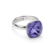 Aurora Crystal Cushion Ring - Violet