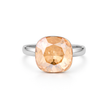 Aurora Crystal Cushion Ring - Taupe