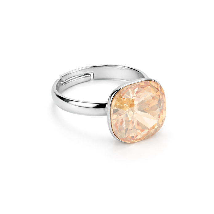 Aurora Crystal Cushion Ring - Oragne