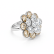 Emerald Blossom Cluster Ring - Gold