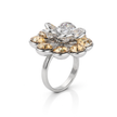 Emerald Blossom Cluster Ring - Gold