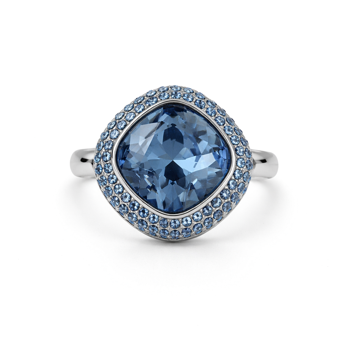 Blue Halo Dome Ring