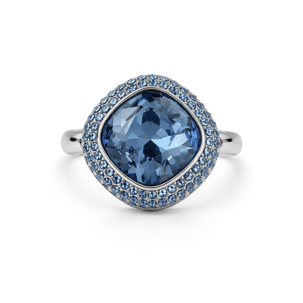 Blue Halo Dome Ring