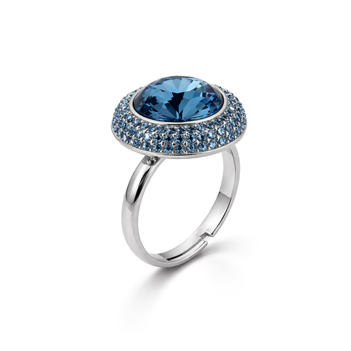 Blue Halo Dome Ring