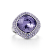 Blue Halo Dome Ring - Lavender