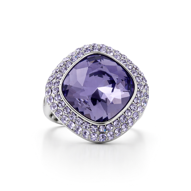 Blue Halo Dome Ring - Lavender