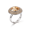 Champagne Halo Round Ring