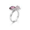 Blue Bow Cushion Ring - Lavender