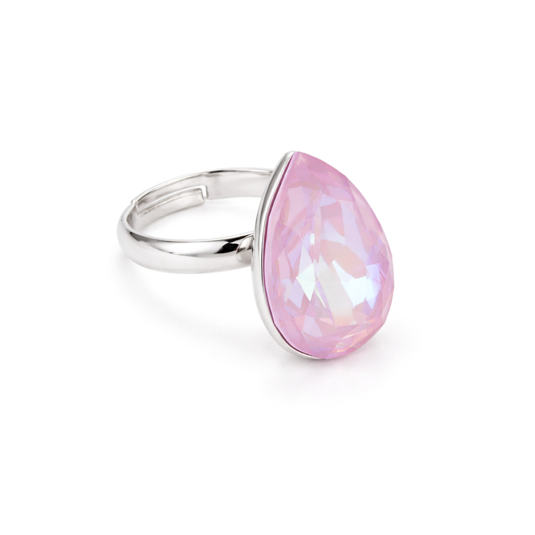 Rose Opal Teardrop Ring