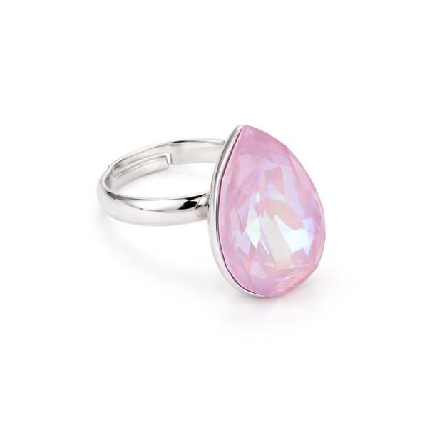 Rose Opal Teardrop Ring