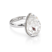 Rose Opal Teardrop Ring - Silver