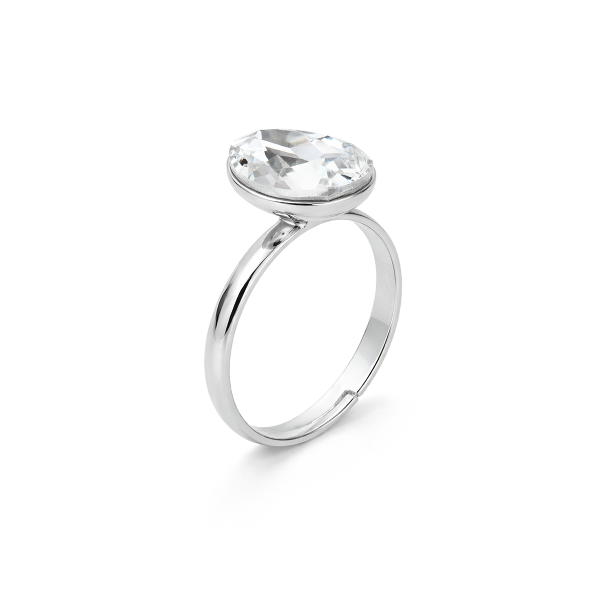 Rose Opal Teardrop Ring - Silver