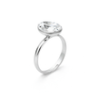 Rose Opal Teardrop Ring - Silver