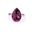 Rose Opal Teardrop Ring - Lavender