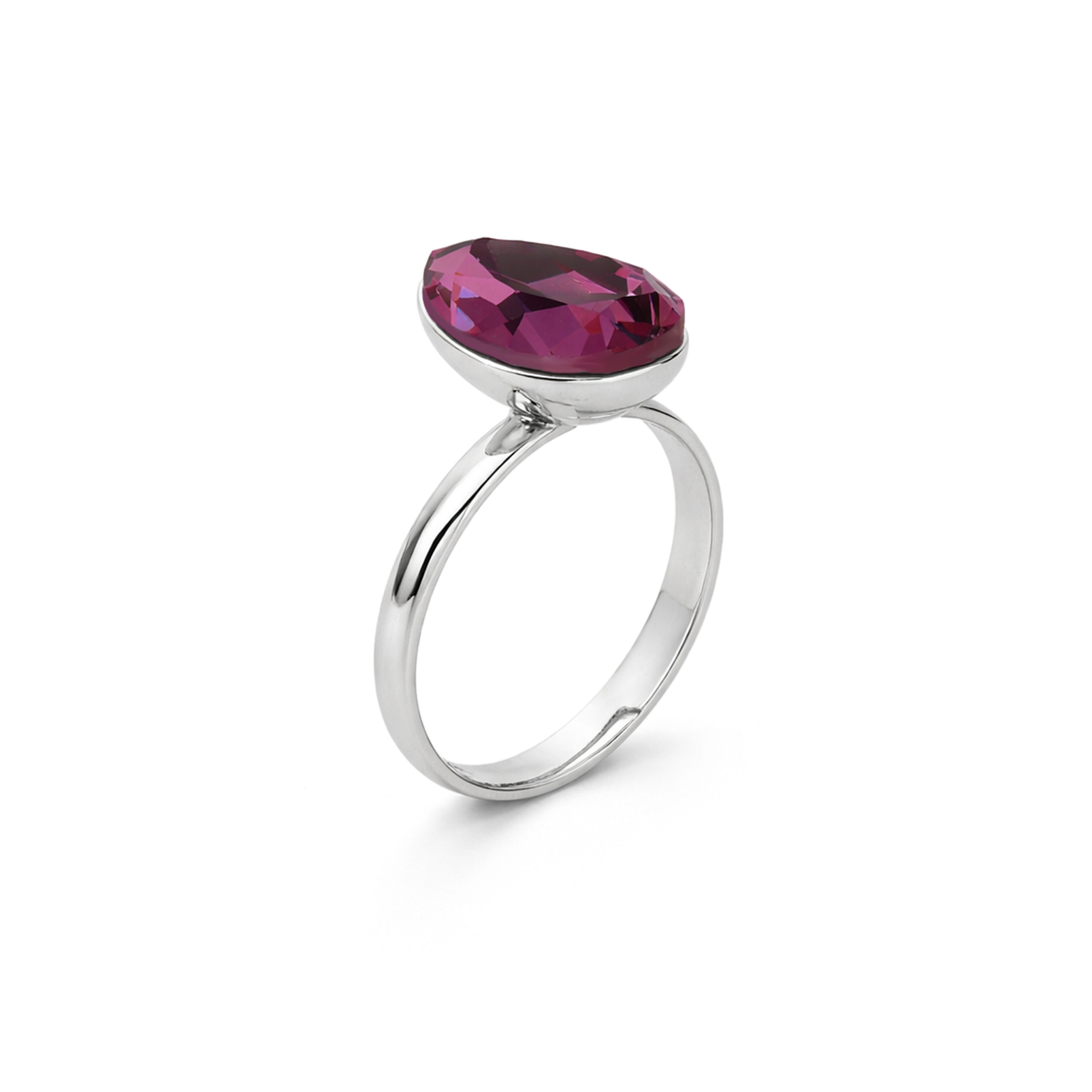 Rose Opal Teardrop Ring - Lavender