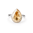 Rose Opal Teardrop Ring - Gold