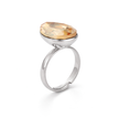 Rose Opal Teardrop Ring - Gold