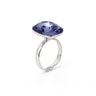 Midnight Onyx Cushion Ring - Lavender