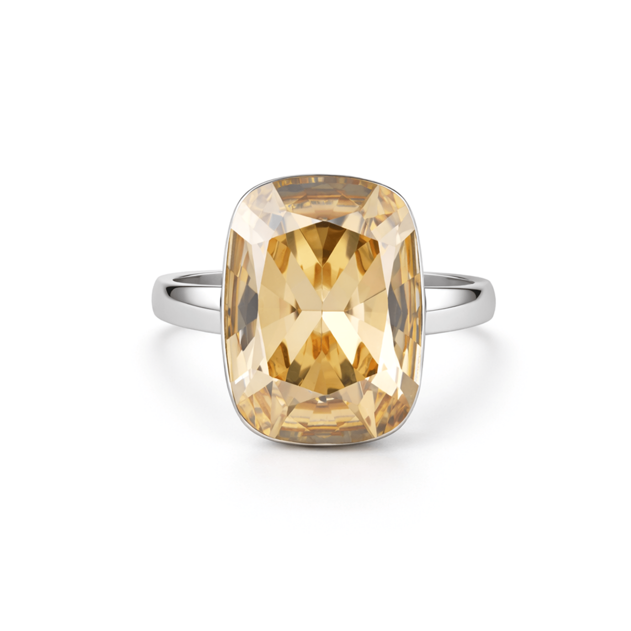 Midnight Onyx Cushion Ring - Gold