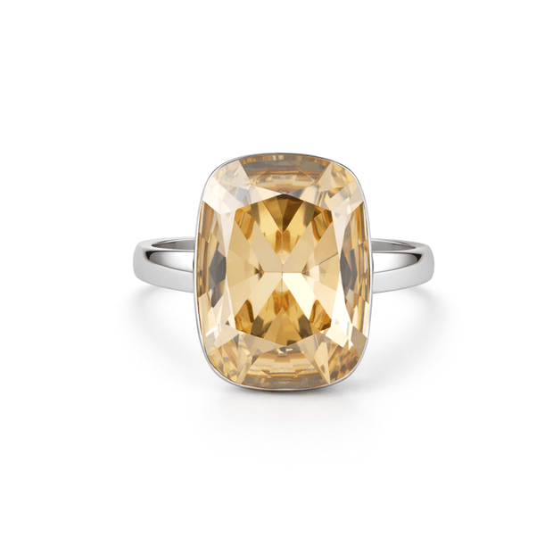 Midnight Onyx Cushion Ring - Gold