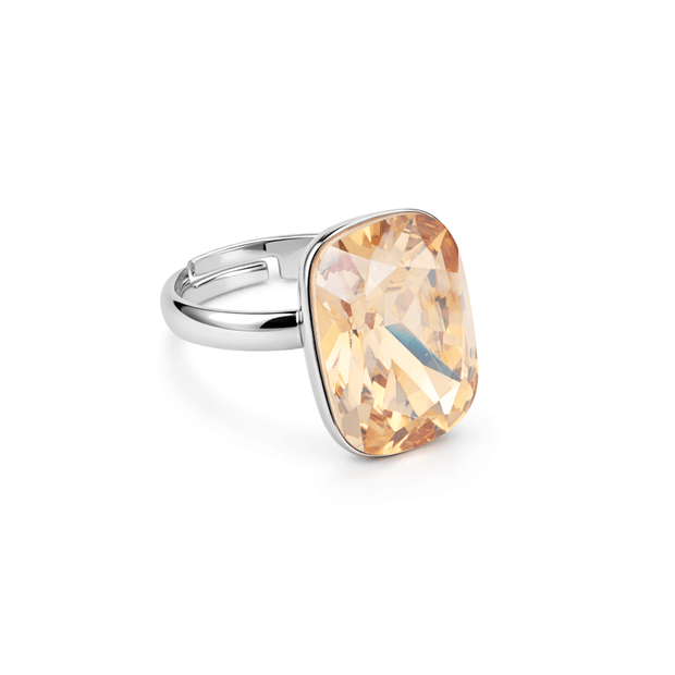 Midnight Onyx Cushion Ring - Gold