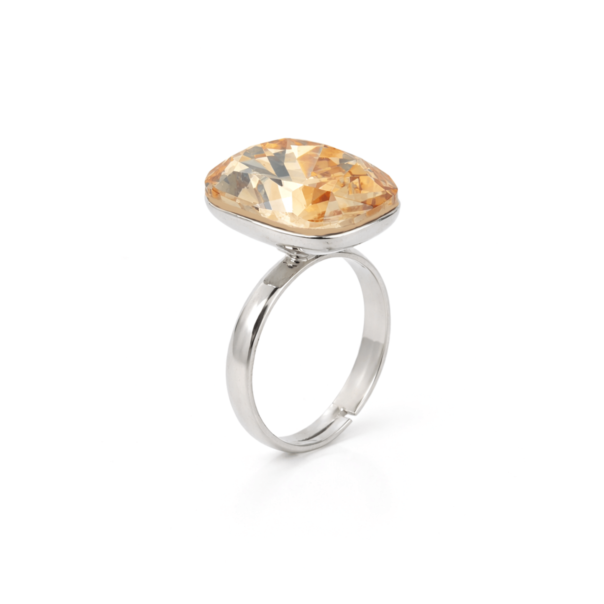 Midnight Onyx Cushion Ring - Gold