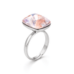 Midnight Onyx Cushion Ring - Rose pink