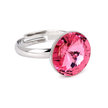 Rose Pink Rivoli Crystal Cocktail Ring