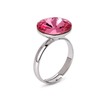 Rose Pink Rivoli Crystal Cocktail Ring