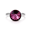 Burgundy Rivoli Crystal Bezel Cocktail Ring