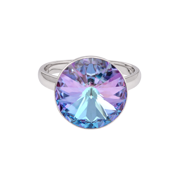Aurora Iridescent Rivoli Crystal Cocktail Ring