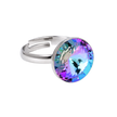 Aurora Iridescent Rivoli Crystal Cocktail Ring