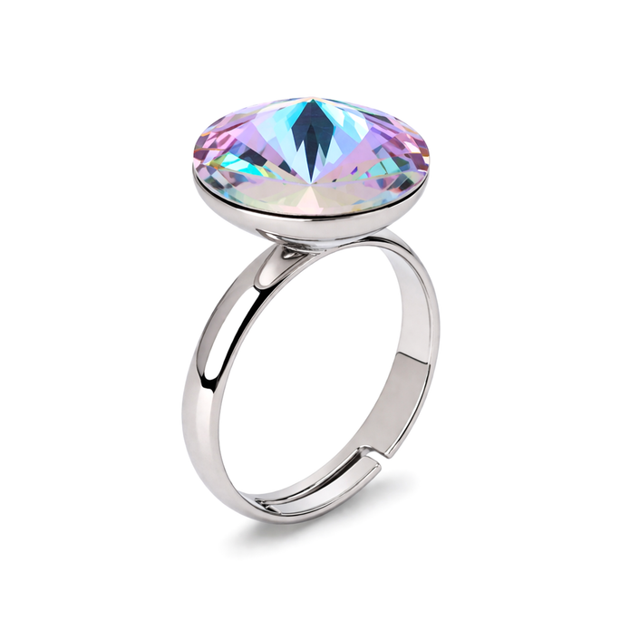 Aurora Iridescent Rivoli Crystal Cocktail Ring