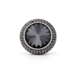 Black Pavé Halo Dome Statement Ring