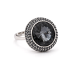 Black Pavé Halo Dome Statement Ring