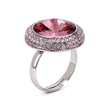 Blush Pink Rivoli Pavé Halo Cocktail Ring
