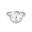 Crystal Clear Rivoli Diamond-Look Solitaire Ring
