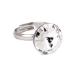 Crystal Clear Rivoli Diamond-Look Solitaire Ring