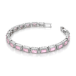 Blush Pink Baguette Tennis Bracelet