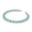 Aqua Blue Oval Tennis Bracelet
