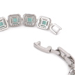 Aqua Blue Oval Tennis Bracelet