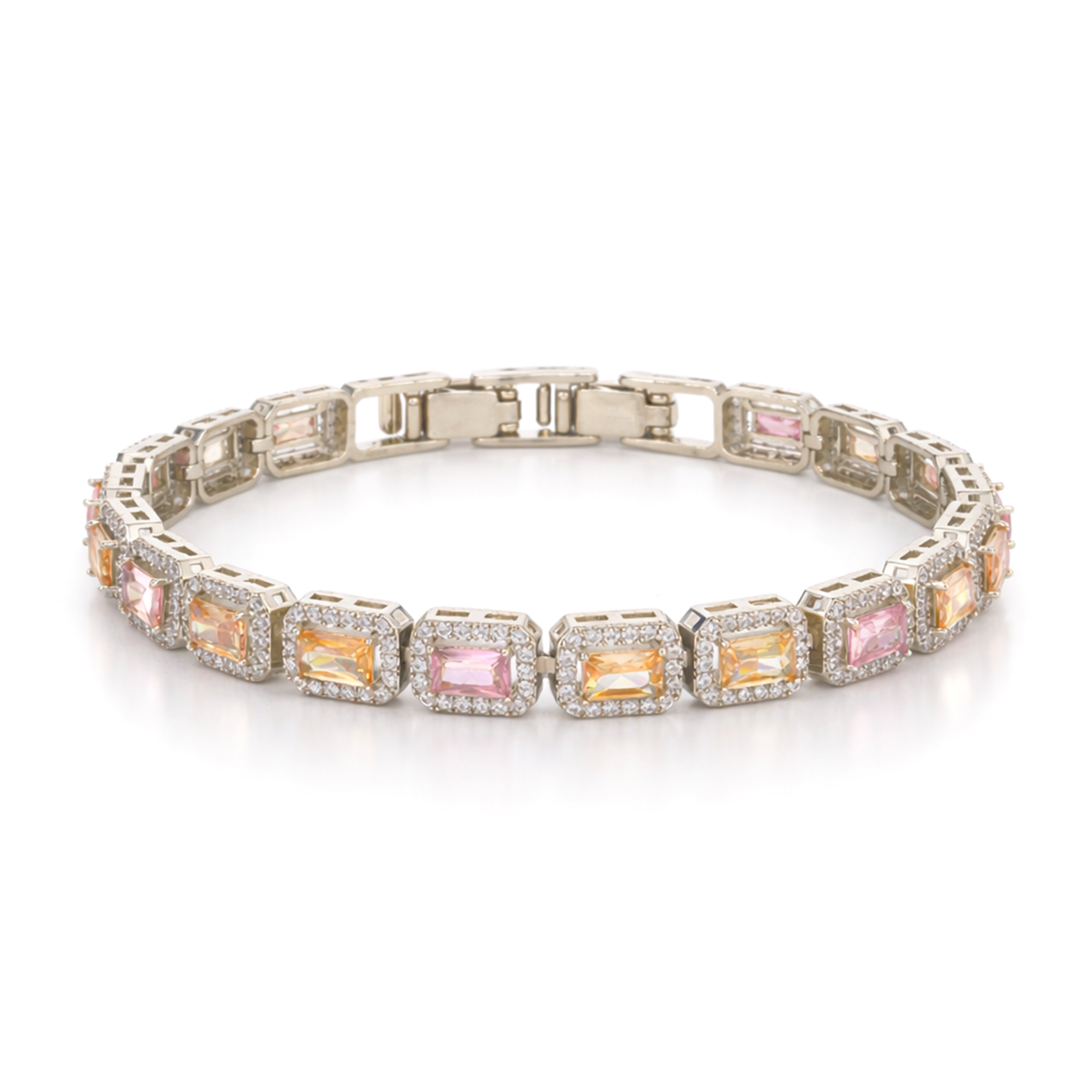 Peach Champagne Baguette Bracelet