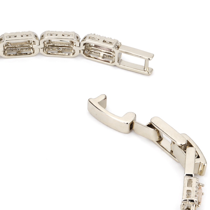 Peach Champagne Baguette Bracelet