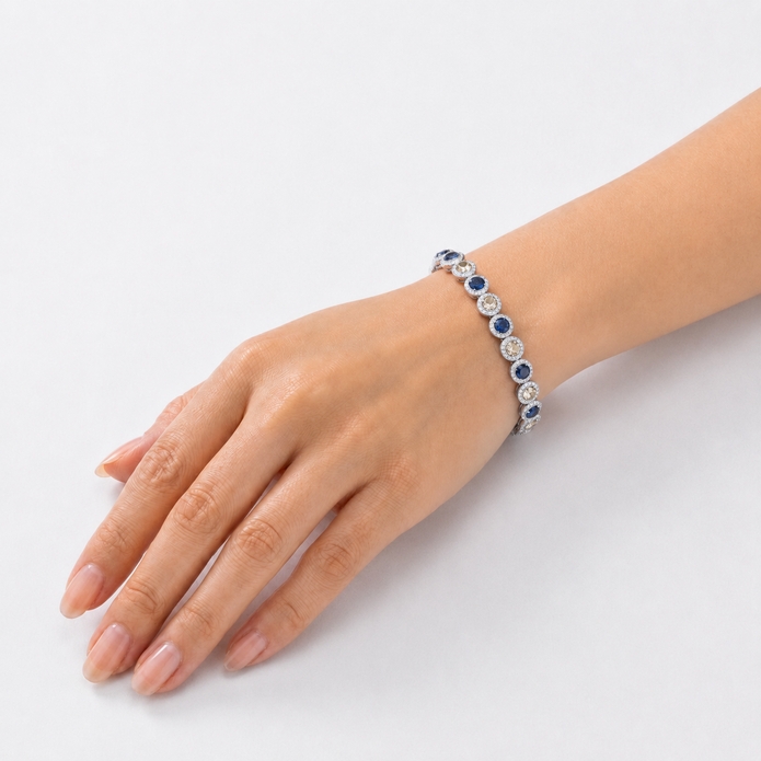 Midnight Navy Round Tennis Bracelet