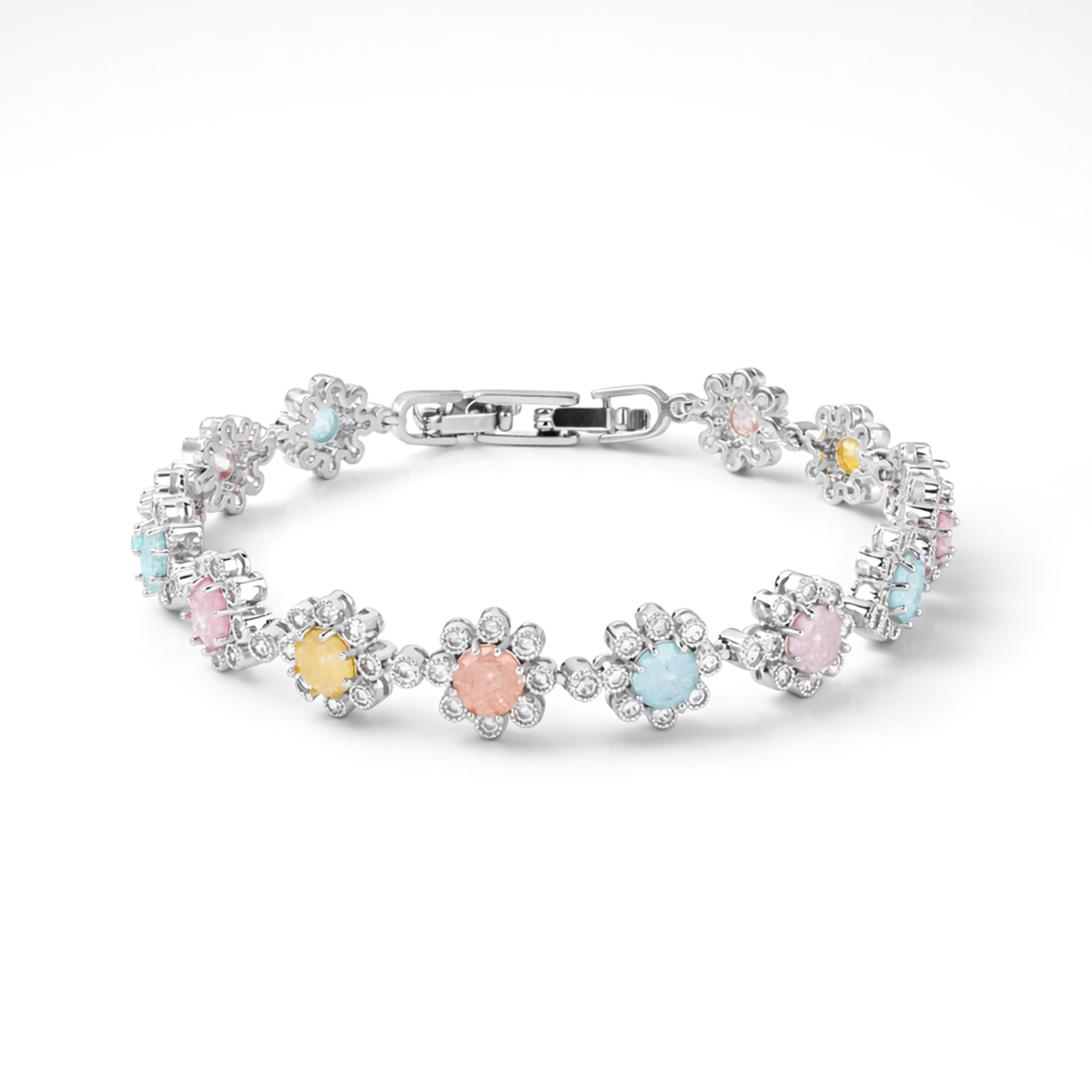 Pearl White Iridescent Tennis Bracelet