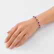 Rose Pink Halo Tennis Bracelet