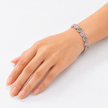 Blush Pink Halo Tennis Bracelet