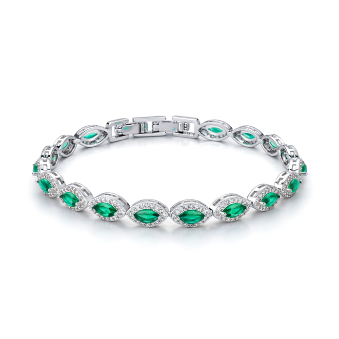Mint Green Oval Tennis Bracelet