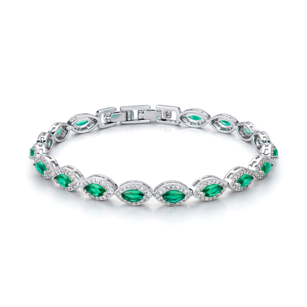Mint Green Oval Tennis Bracelet