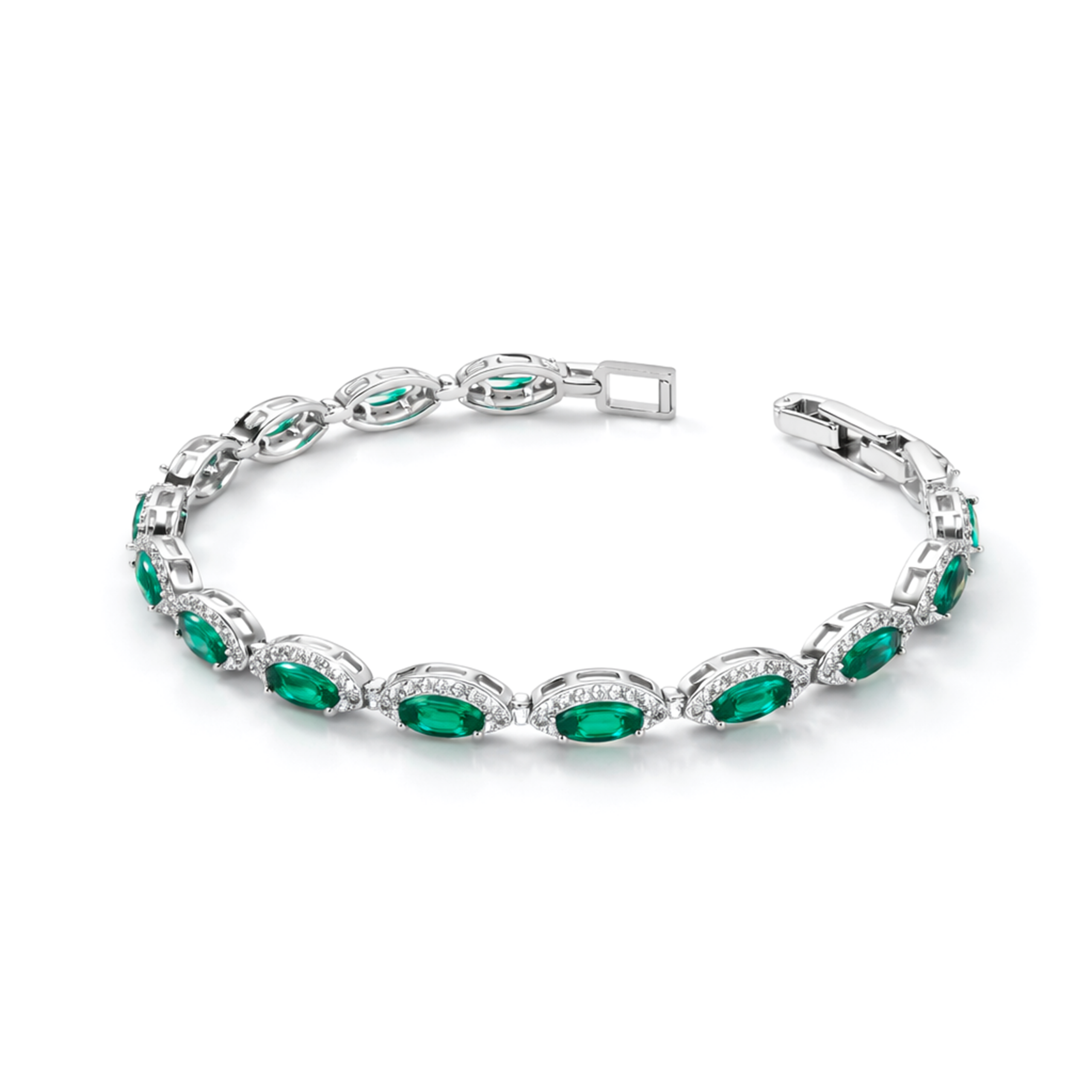 Mint Green Oval Tennis Bracelet